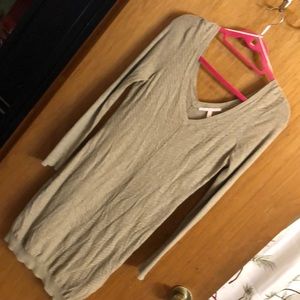 Sweater dress with detachable slip